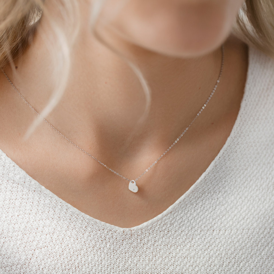 Náhrdelník s diamantom Promise Love