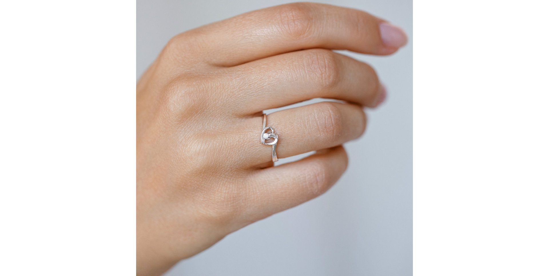 Prsteň s diamantom Love Message