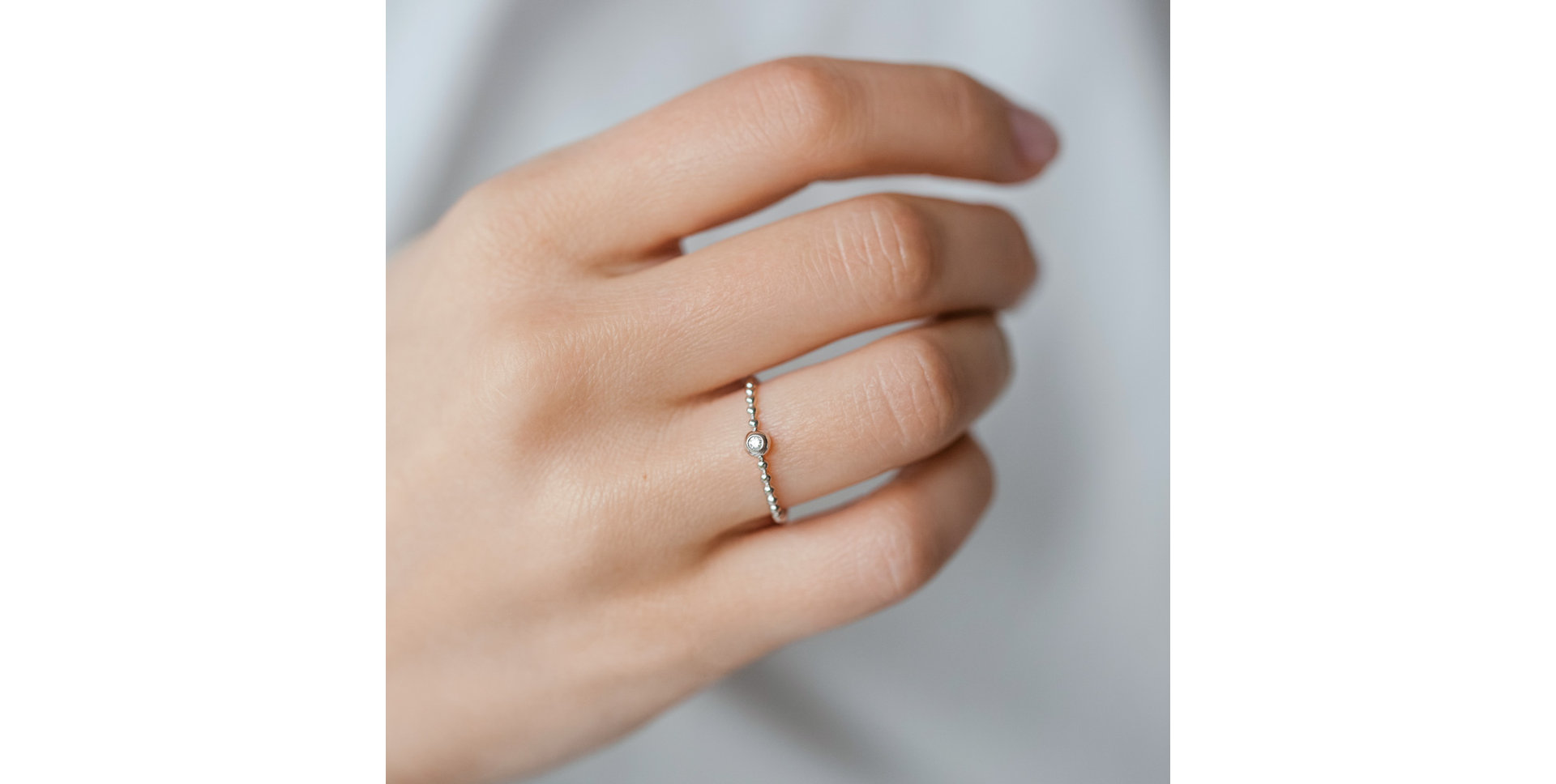 Prsteň s diamantom Bubble Kiss