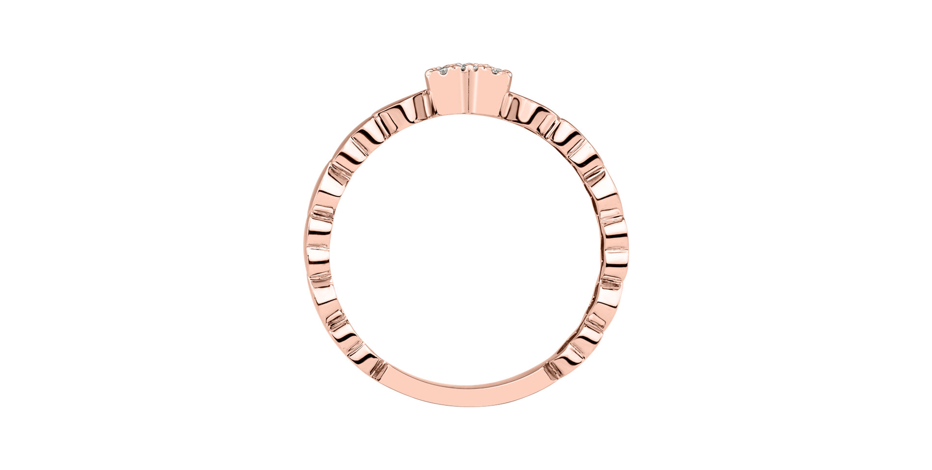 Prsteň s diamantmi Heart Galaxy