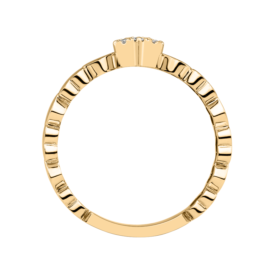 Prsteň s diamantmi Heart Galaxy