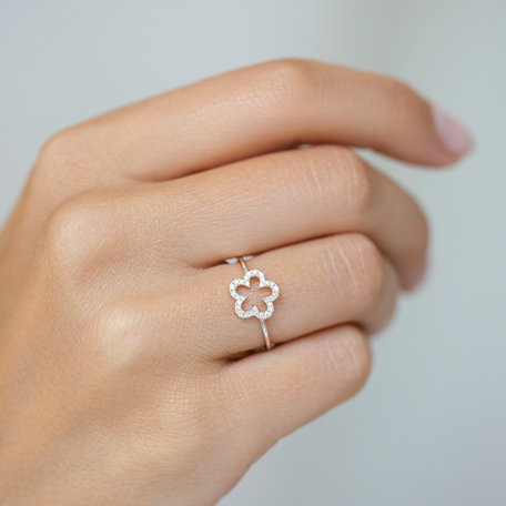 Prsteň s diamantmi Glamour Flower
