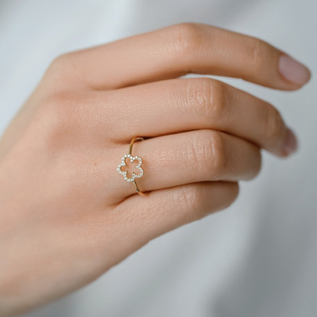 Prsteň s diamantmi Glamour Flower