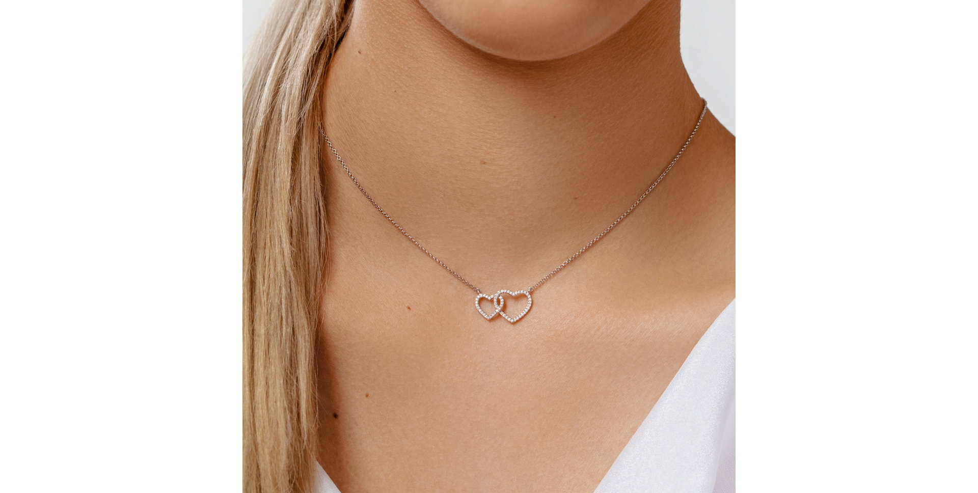 Náhrdelník s diamantmi Hearts