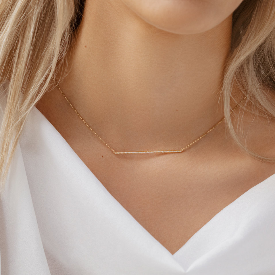 Náhrdelník s diamantmi Line