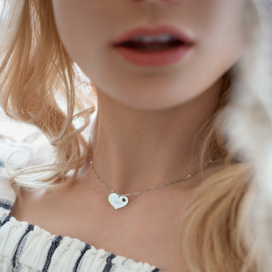 Náhrdelník s diamantom Double Love