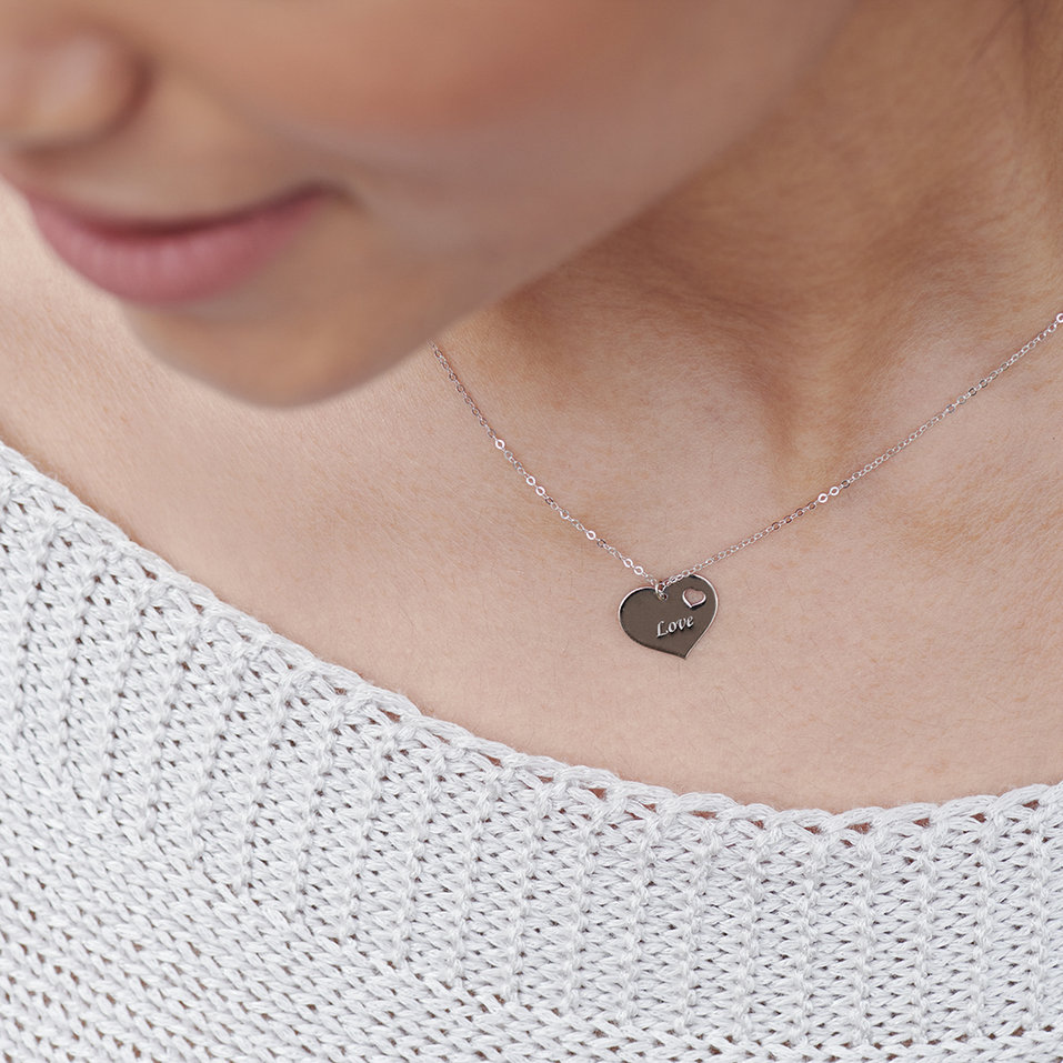 Náhrdelník s diamantom Double Love