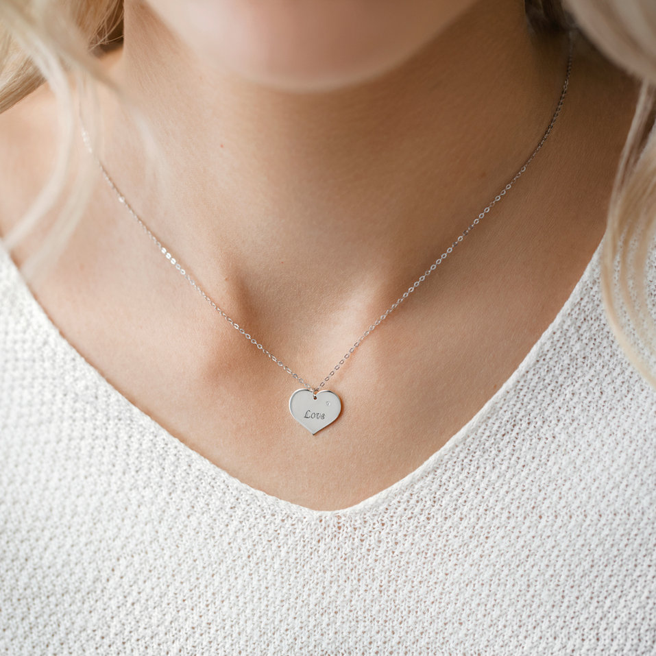 Náhrdelník s diamantom Endless Love