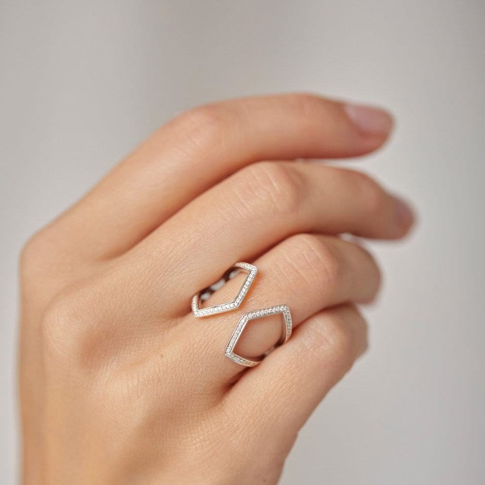 Prsteň s diamantmi Shiny Vanity