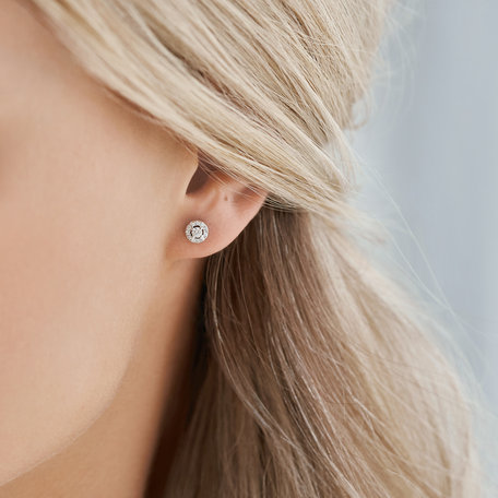 Náušnice s diamantmi Glossy Charm