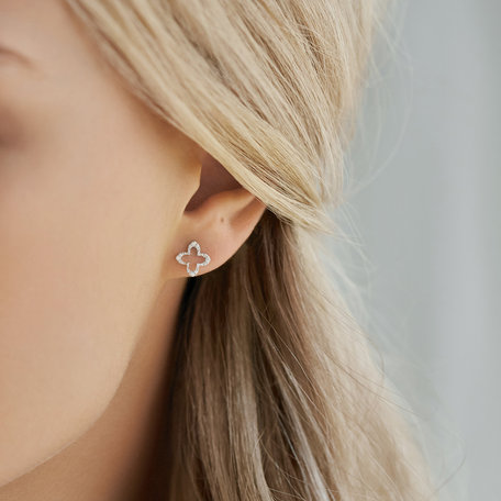 Náušnice s diamantmi Glossy Magic