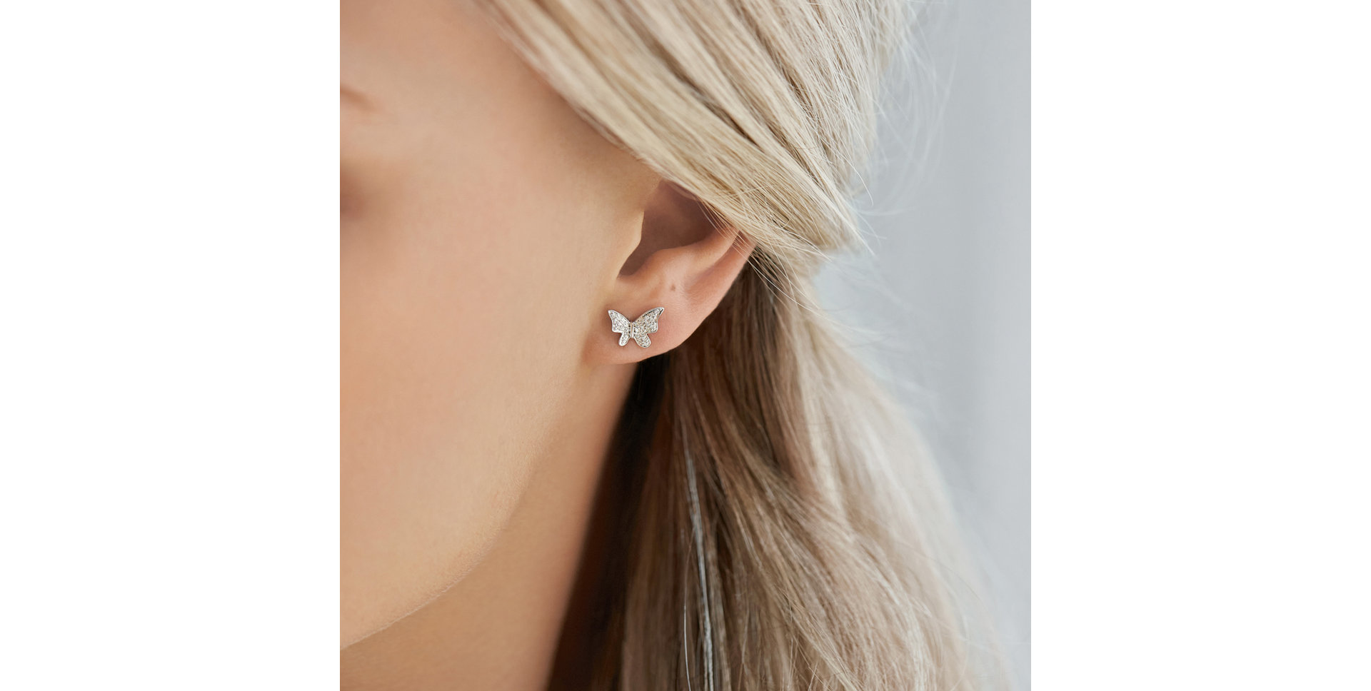 Náušnice s diamantmi Magic Butterfly