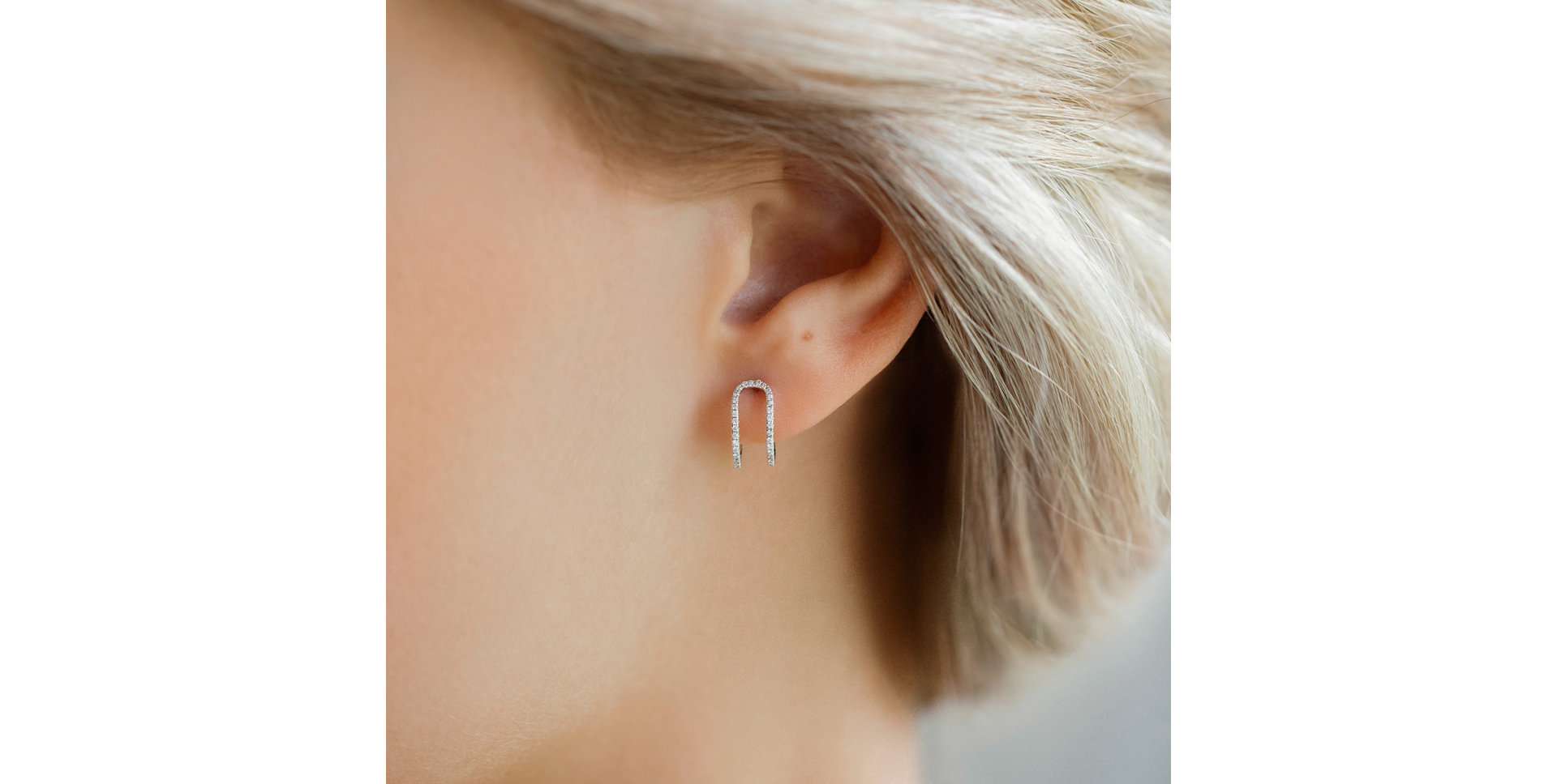 Náušnice s diamantmi Diamond Clip