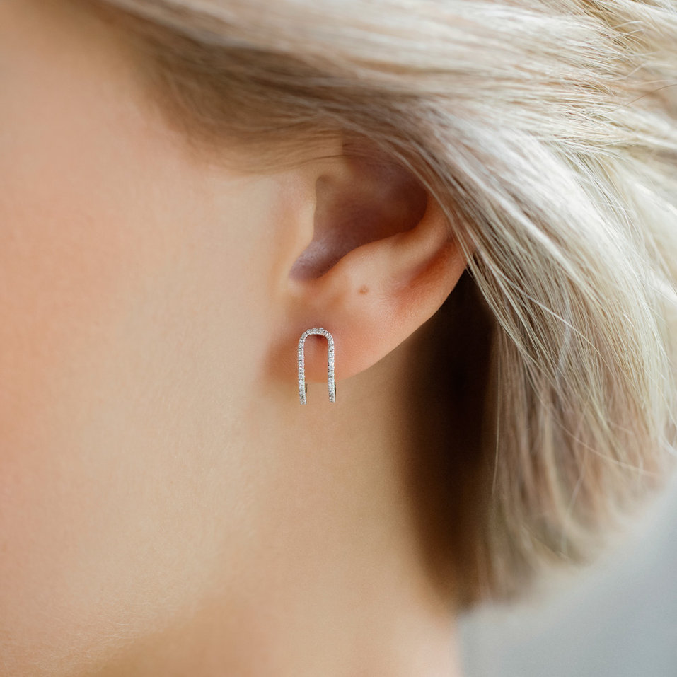 Náušnice s diamantmi Diamond Clip