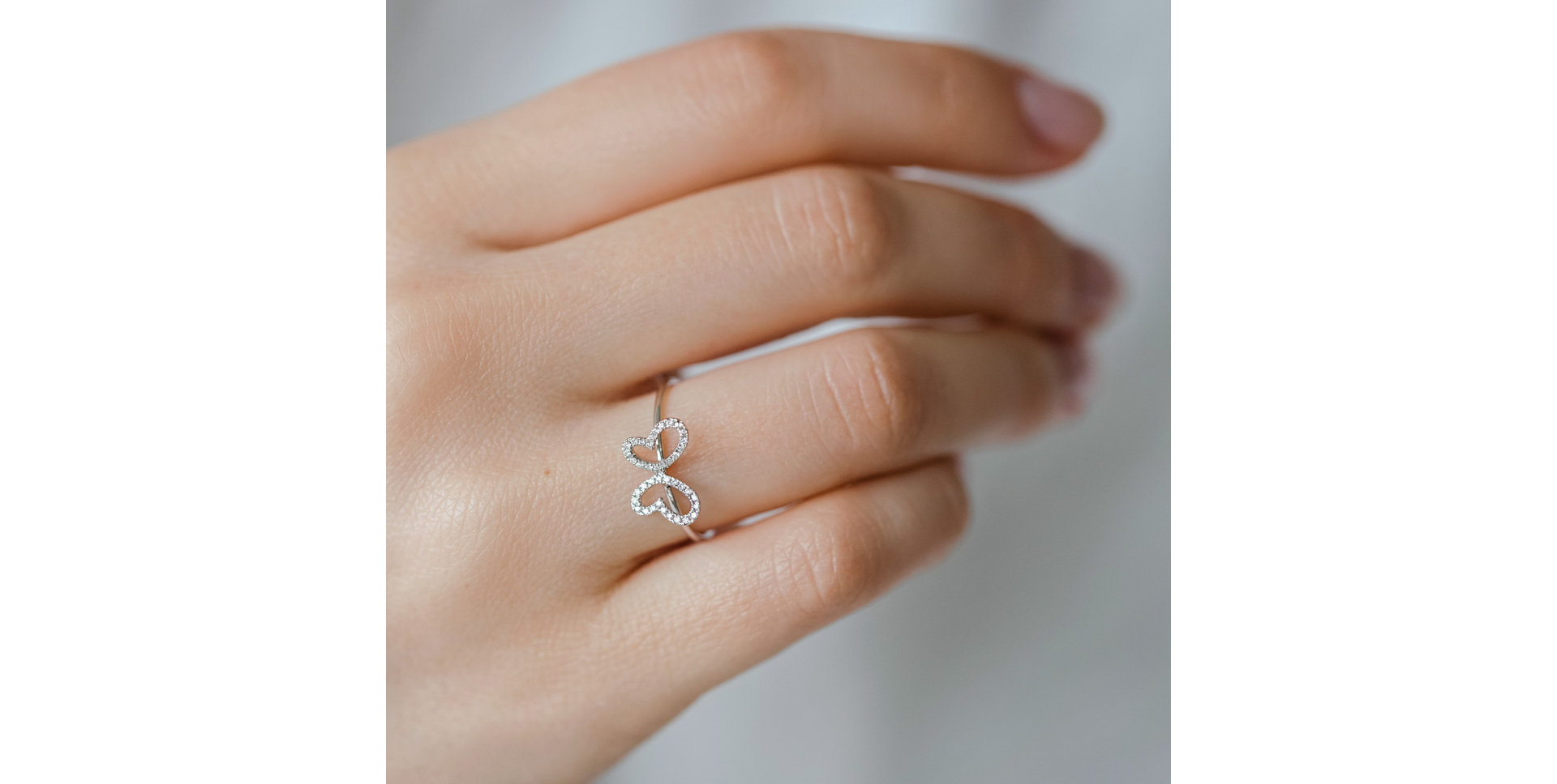 Prsteň s diamantmi Butterfly