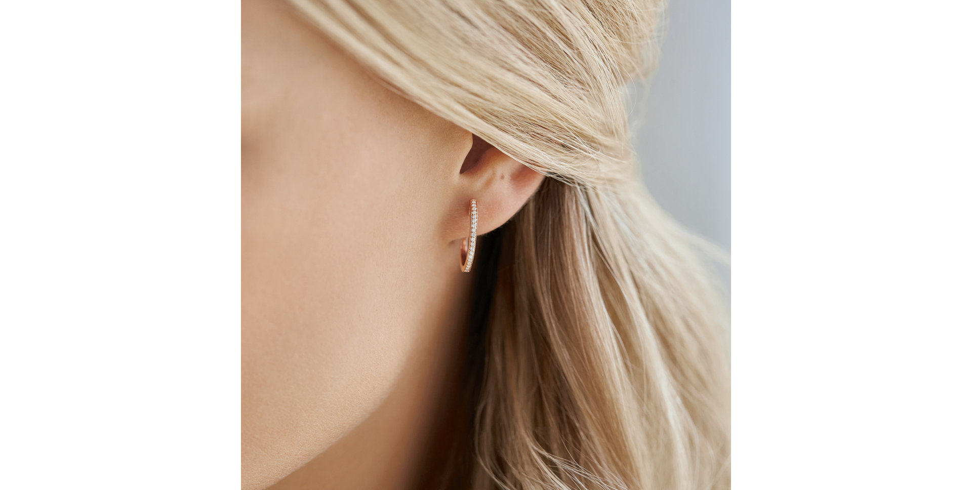 Náušnice s diamantmi Shiny Loop