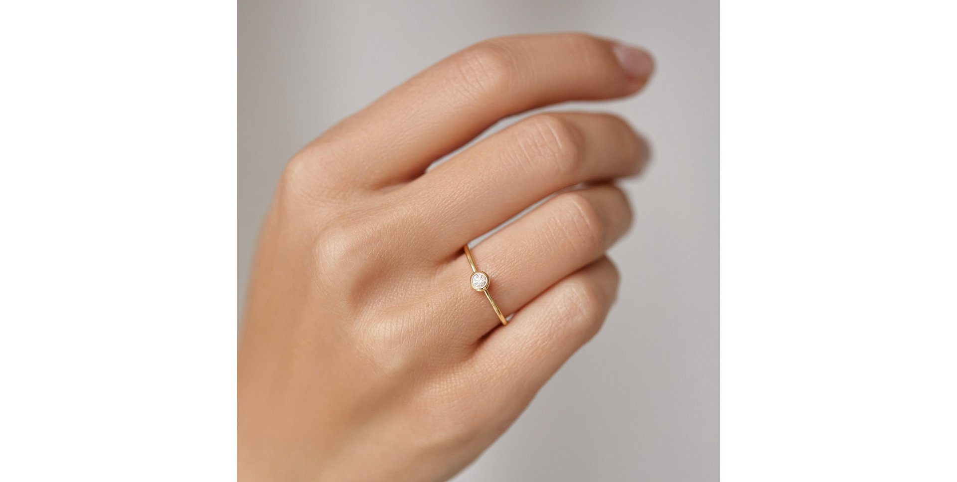 Prsteň s diamantom Sparkling Dots