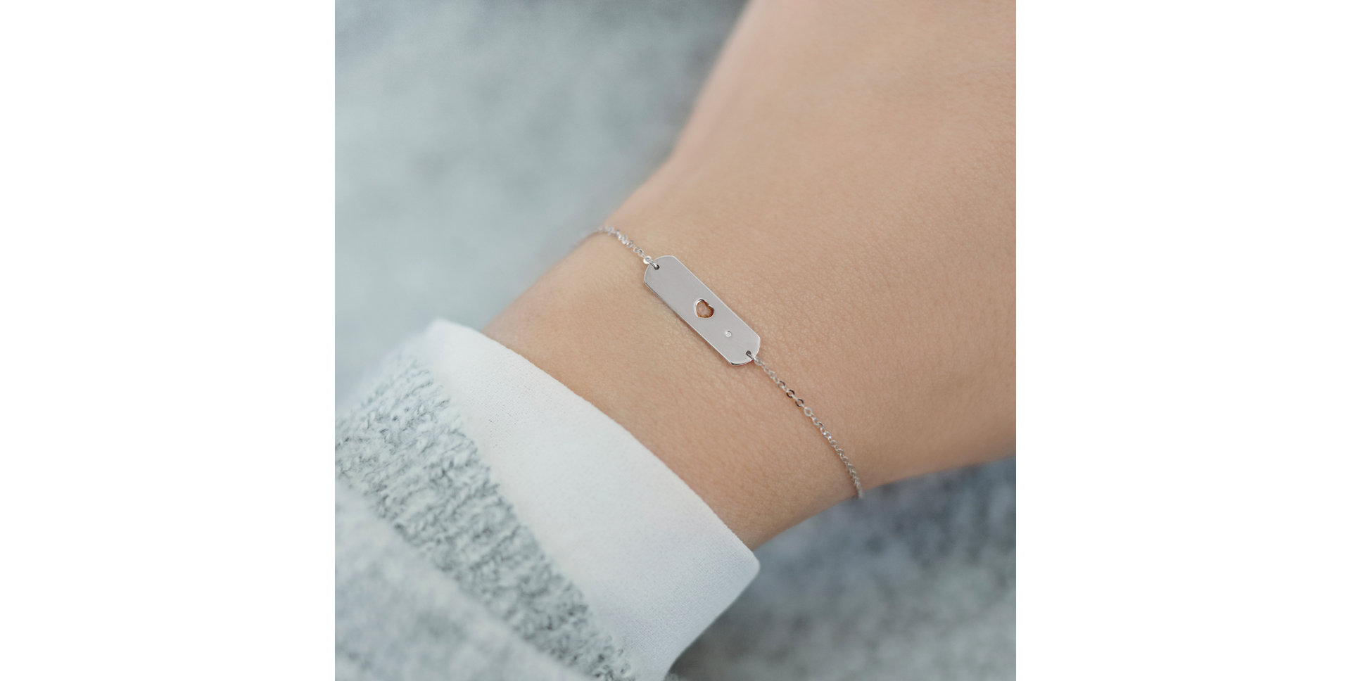 Náramok s diamantom Charming Heart