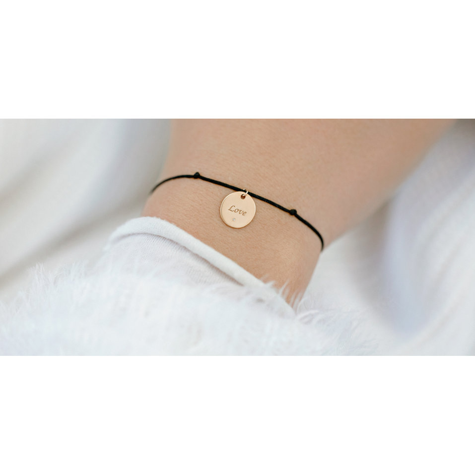 Diamantový náramok so šnúrkou Secret Love