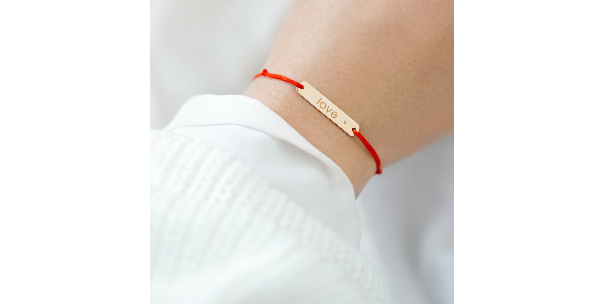 Diamantový náramok so šnúrkou Amour Love