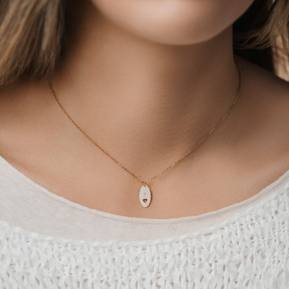 Náhrdelník s diamantom Love Heart