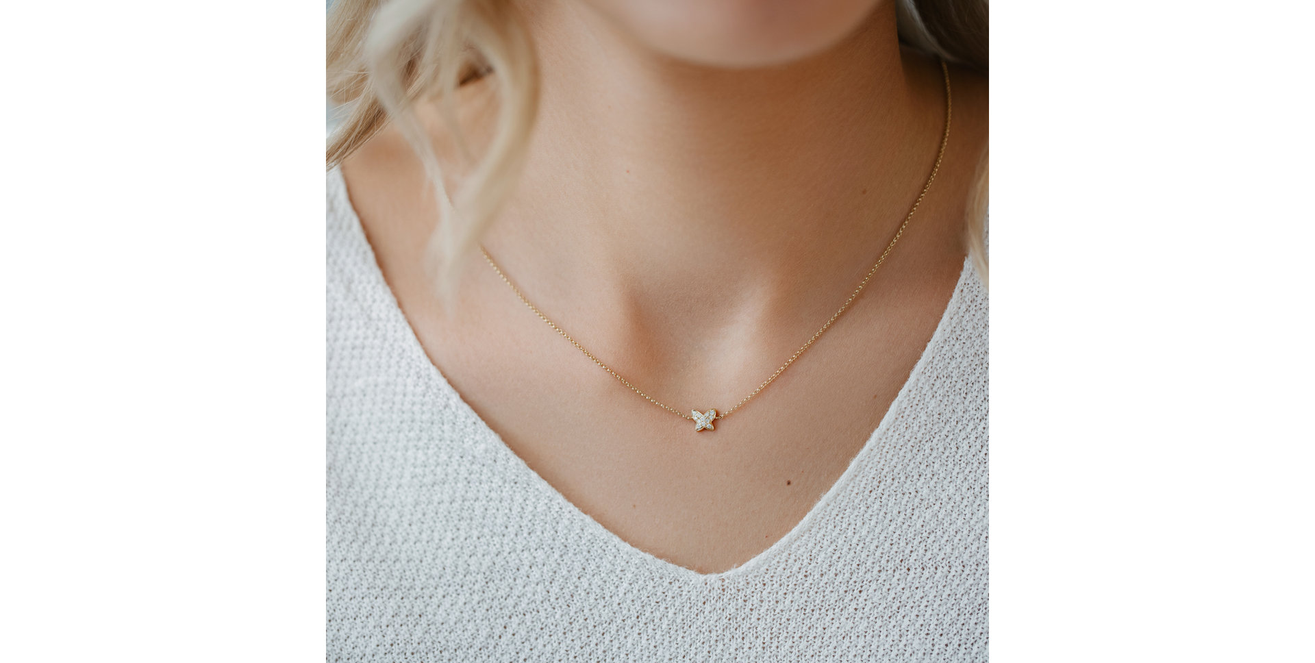 Náhrdelník s diamantmi Magic Butterfly