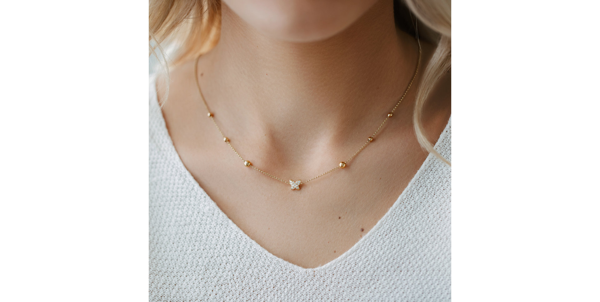 Náhrdelník s diamantmi Night Waterfall