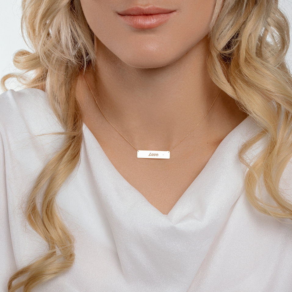 Náhrdelník s diamantom Forever Love