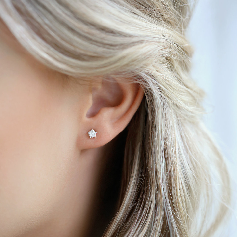 Náušnice s diamantom Star Secret