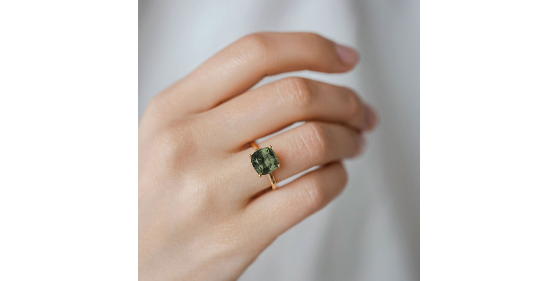 Prsteň s ametystom green Bonbon