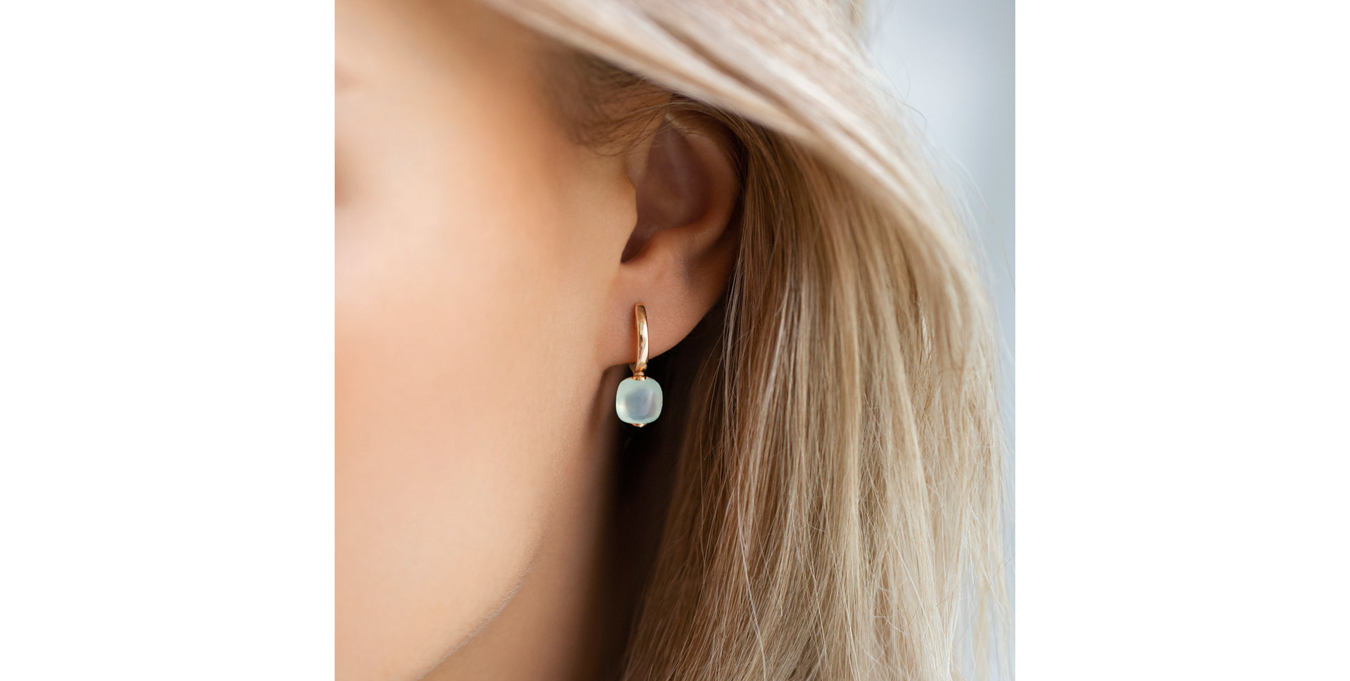 Náušnice s ružovým quartzom Bonbon