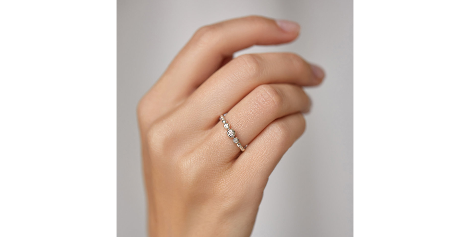 Prsteň s diamantmi Shiny Triple