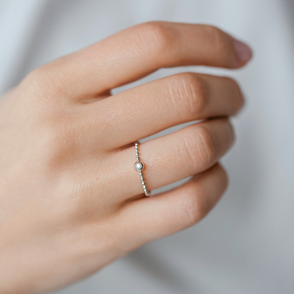 Prsteň s diamantom Bubble Kiss