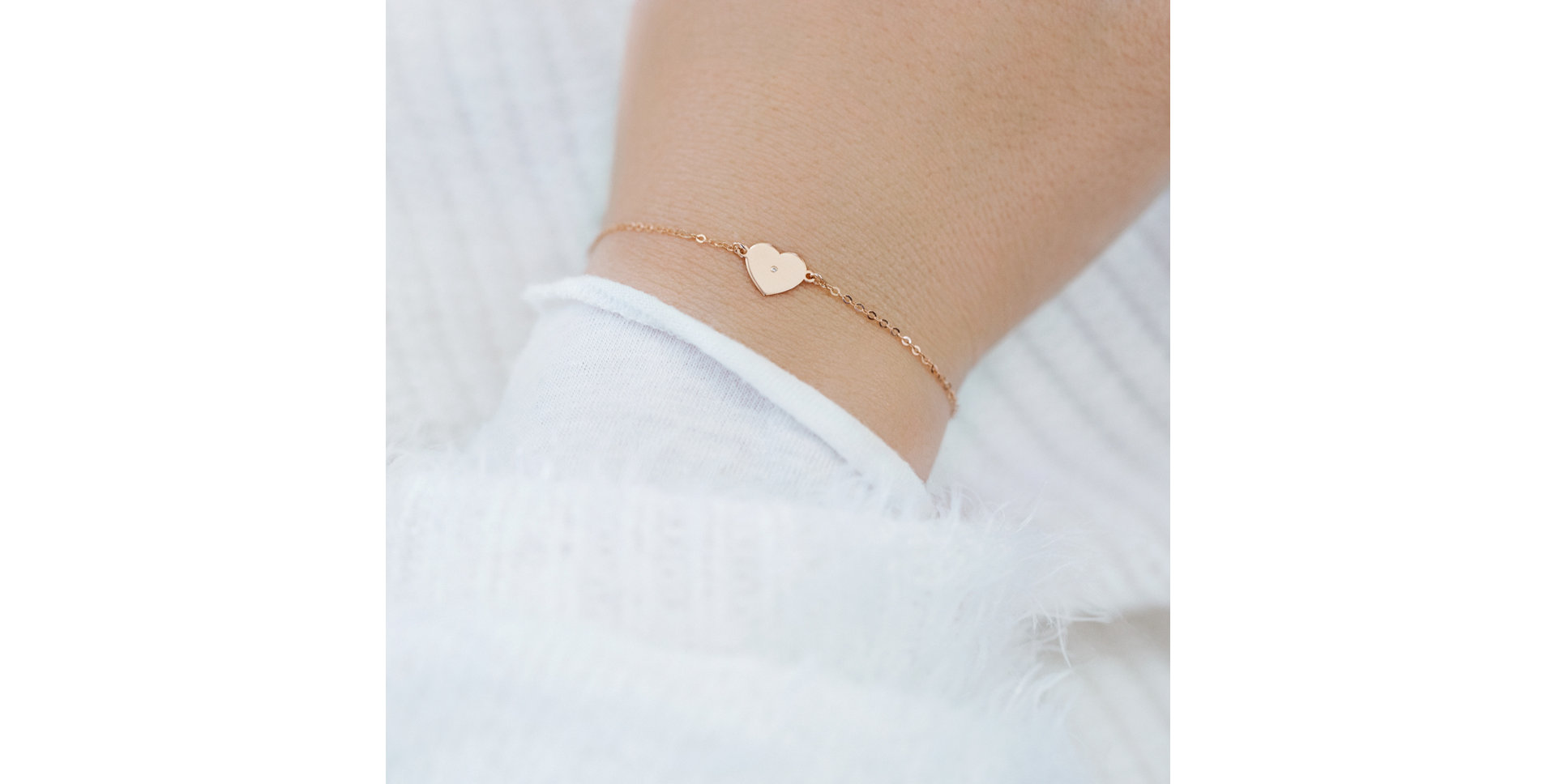 Náramok s diamantom Glittering Heart