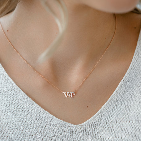Náhrdelník s diamantom Initials