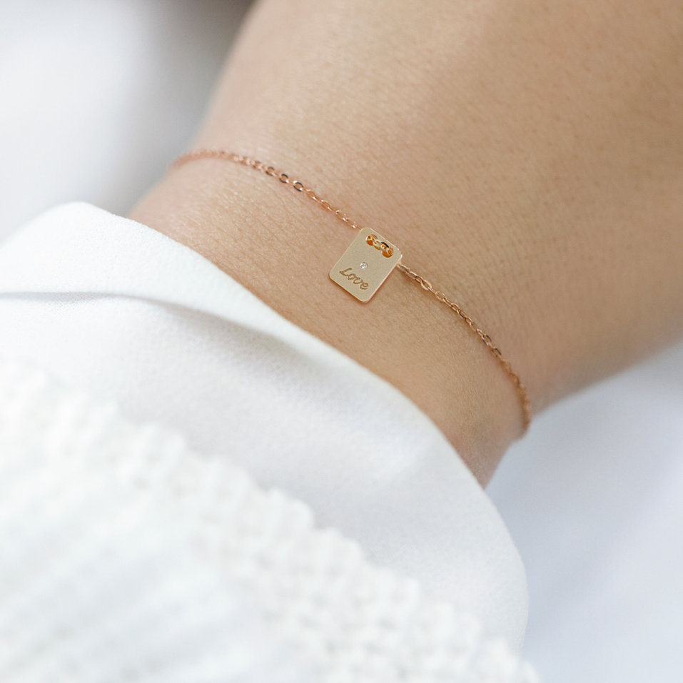 Náramok s diamantom Military Mini