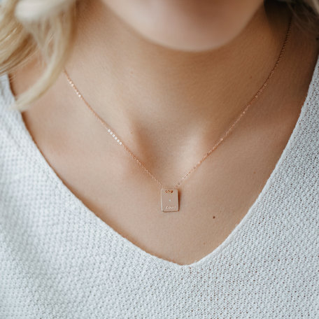 Náhrdelník s diamantom Stamp Love