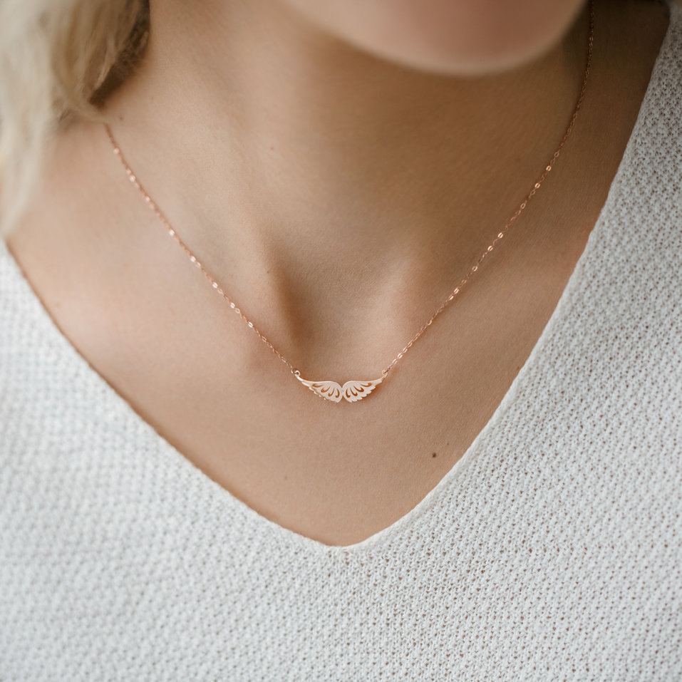 Náhrdelník s diamantom Wings