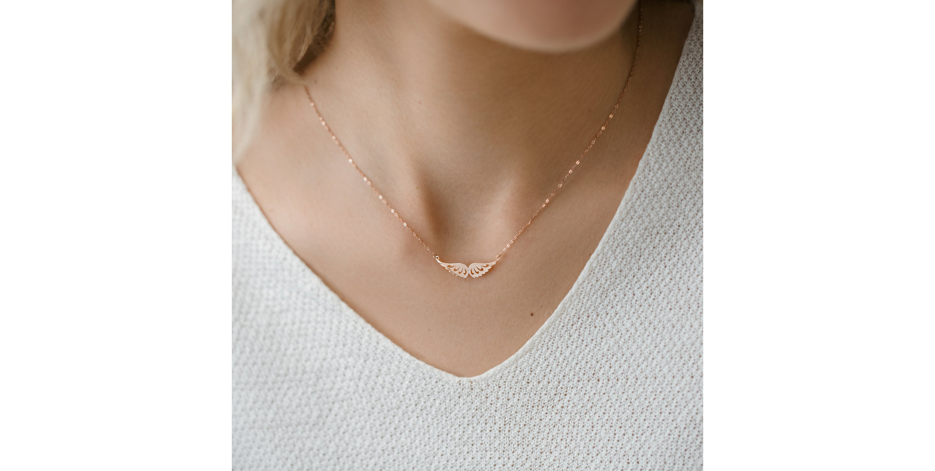 Náhrdelník s diamantom Wings