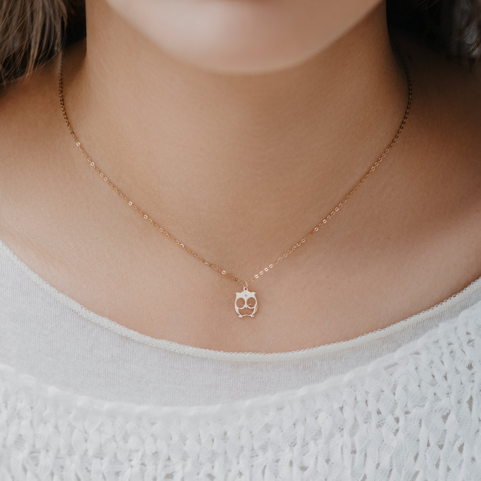 Náhrdelník s diamantom Lovely Owl