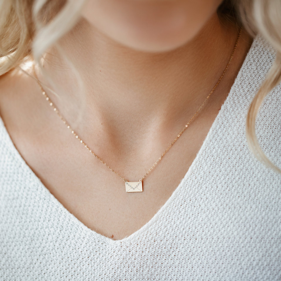 Náhrdelník s diamantmi Letter of Love