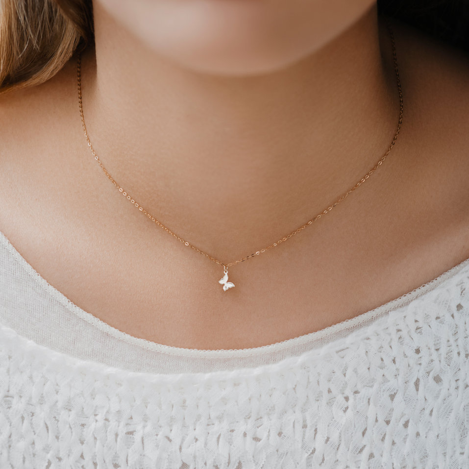 Náhrdelník s diamantom Lovely Butterfly