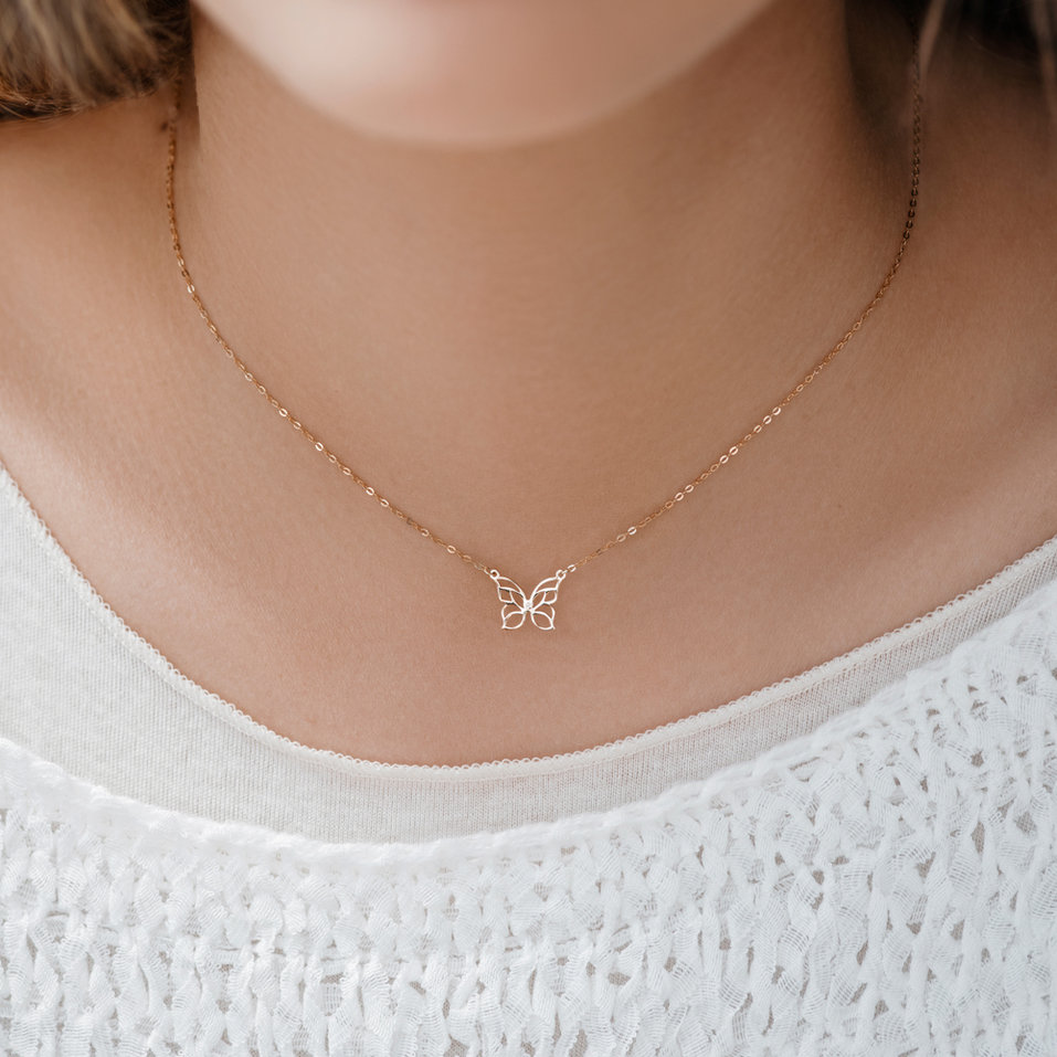 Náhrdelník s diamantom Fantasy Butterfly