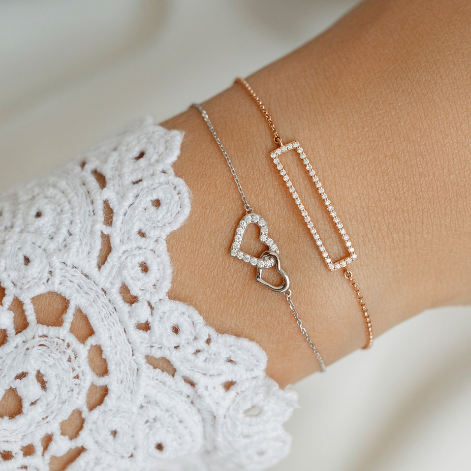 Náramok s diamantmi Hearts