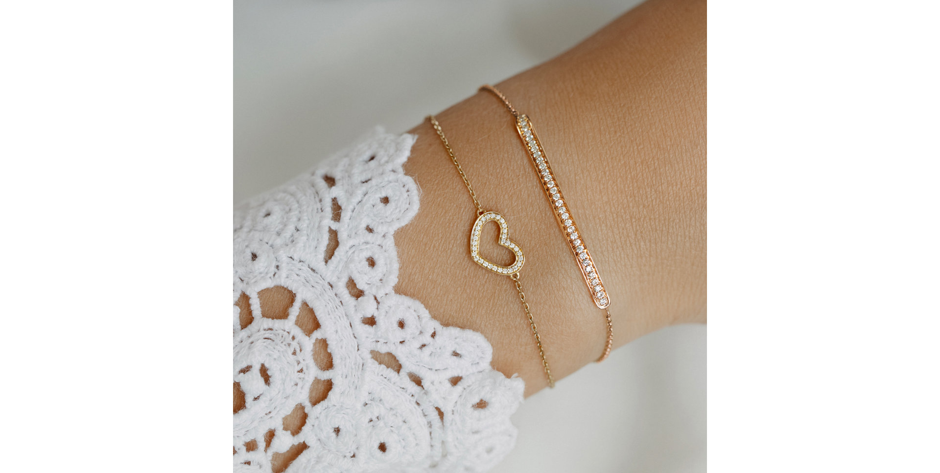 Náramok s čiernymi diamantmi Line