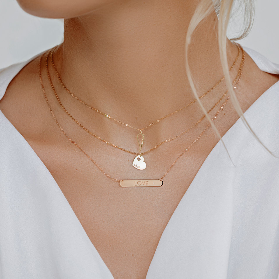 Náhrdelník s diamantom Angel Wing