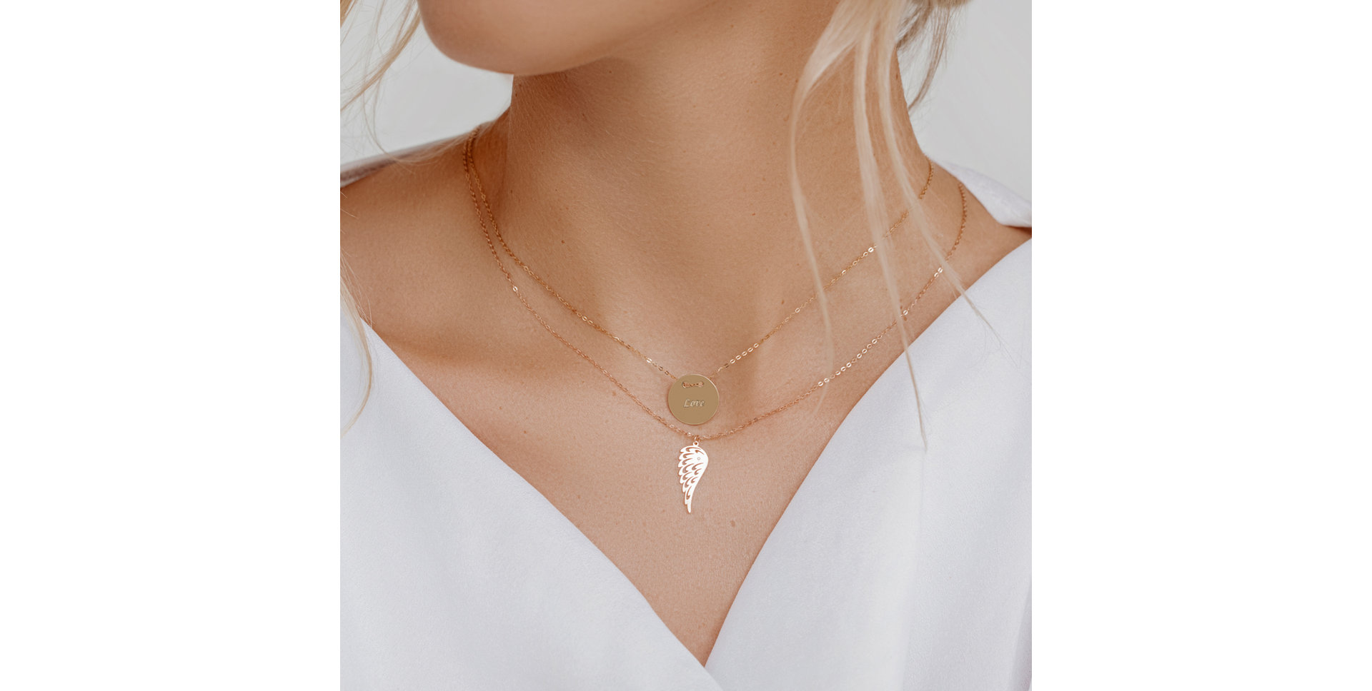 Náhrdelník s diamantom Guardian Wing