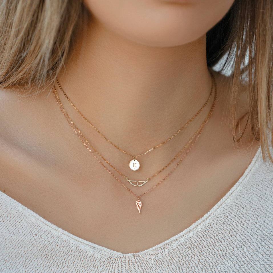 Náhrdelník s diamantom Diamond Wing