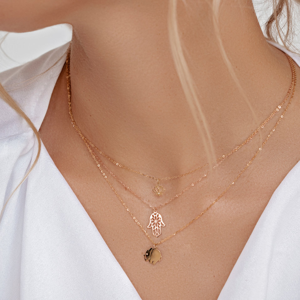 Náhrdelník s diamantom Fatima Flower