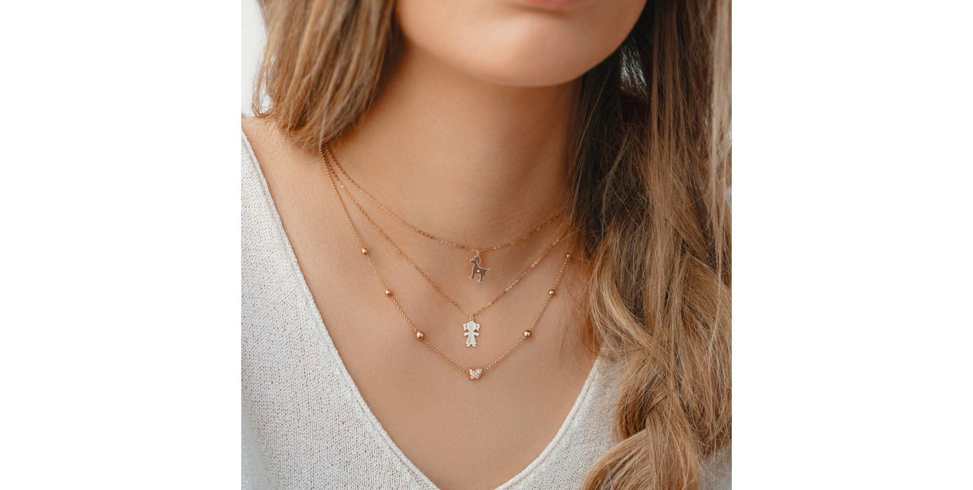 Náhrdelník s diamantom Puppy